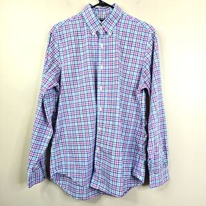 Ralph Lauren Mens Long Sleeve Gingham Print Cotton Buttun Down Medium